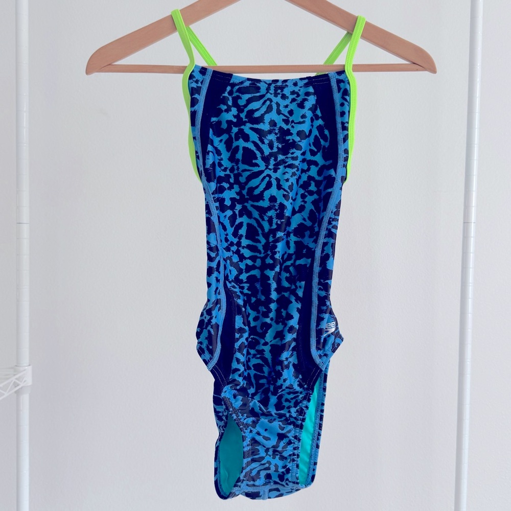 Speedo Women’s Swimsuit - One Piece in Blue & Green